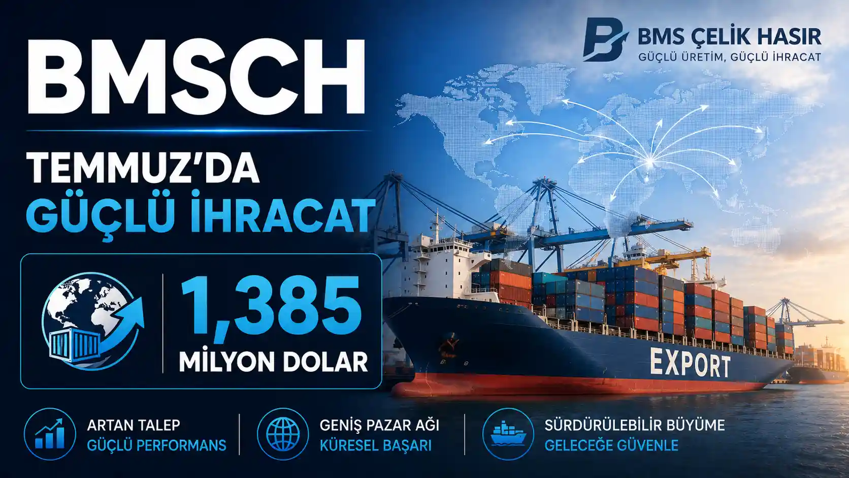 BMSCH Temmuz 2026 ihracat performansını gösteren şirket haber görseli