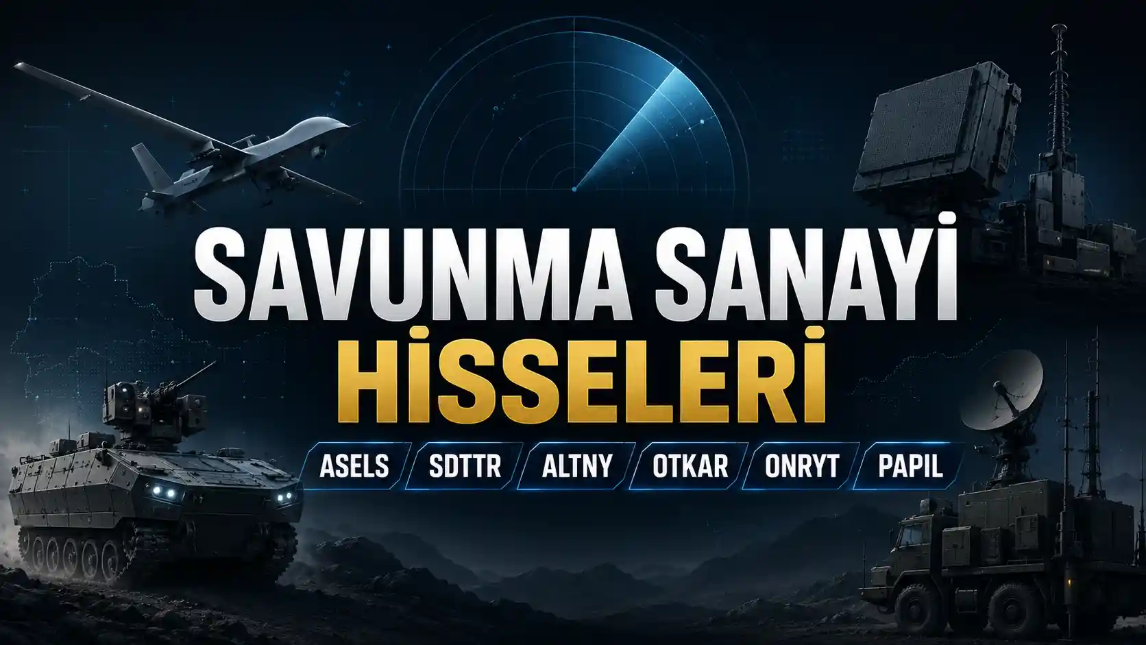 Borsa İstanbul'da işlem gören savunma sanayi hisselerini gösteren haber görseli