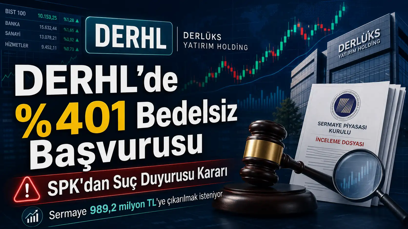 DERHL’de bedelsiz sermaye artırımı ve SPK suç duyurusu kararı