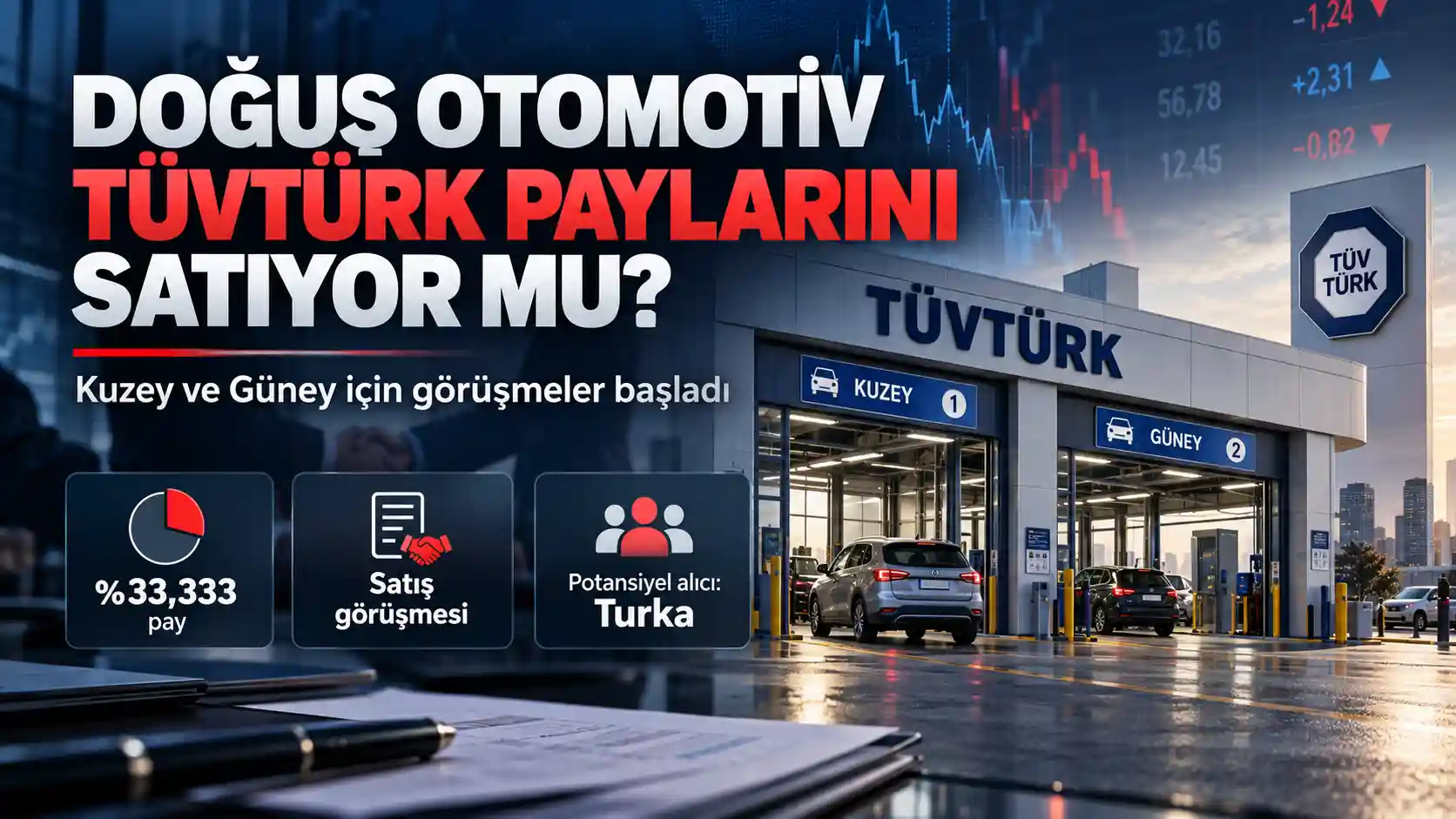 Doğuş Otomotiv’in TÜVTÜRK Kuzey ve TÜVTÜRK Güney paylarının satışı için görüşmelere başlaması