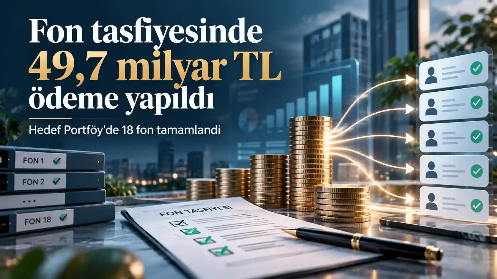 Fon tasfiyesinde 49,7 milyar TL ödeme; Hedef Portföy'de 18 fon tamamlandı
