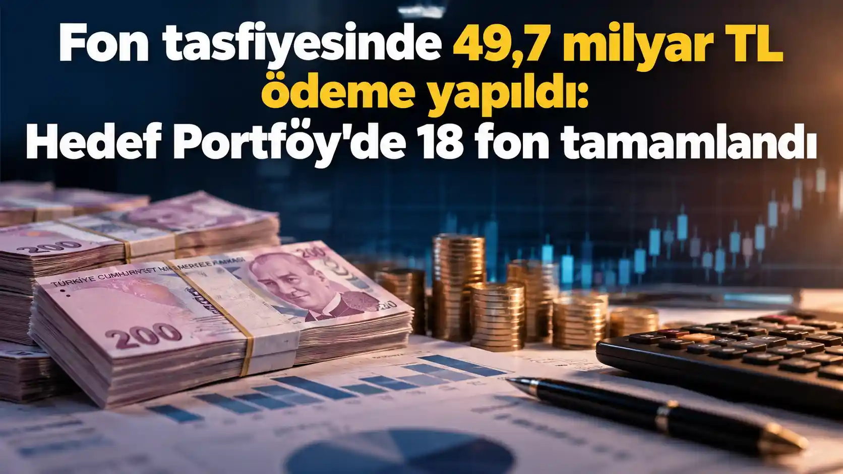 Fon tasfiyesinde 49,7 milyar TL ayni ve nakdi ödeme yapıldı; Hedef Portföy'de 18 fon tamamlandı