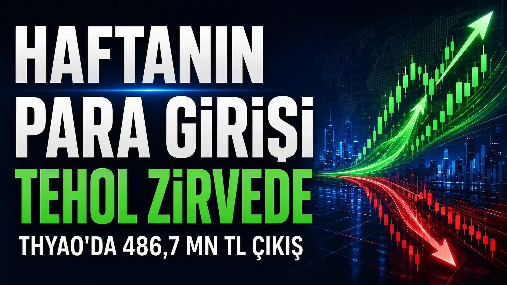 Haftanın en çok para girişi ve çıkışı yaşanan hisseleri gösteren haber görseli