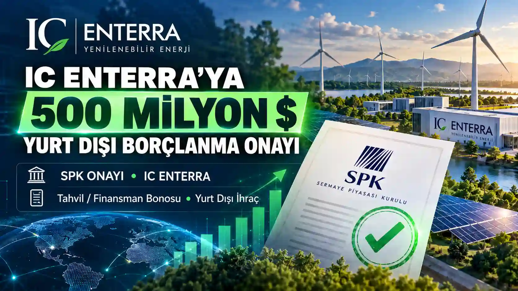 IC Enterra 500 milyon dolarlık yurt dışı borçlanma aracı ihracı için SPK onayı