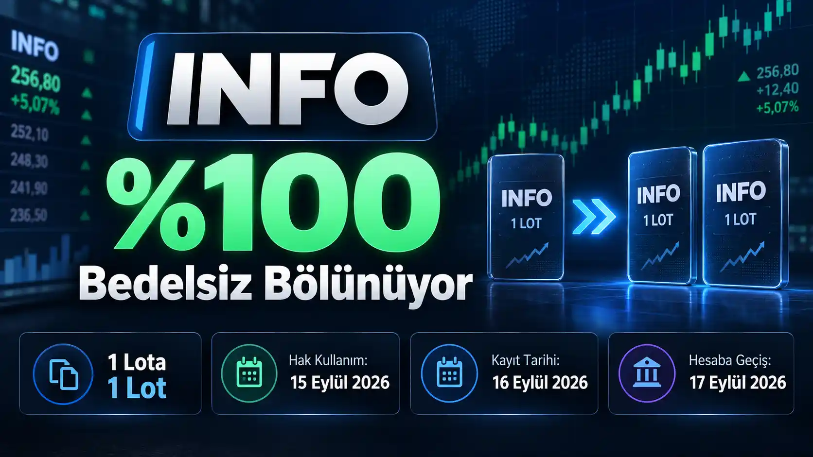 INFO yüzde 100 bedelsiz sermaye artırımı tarih lot ve fiyat etkisi