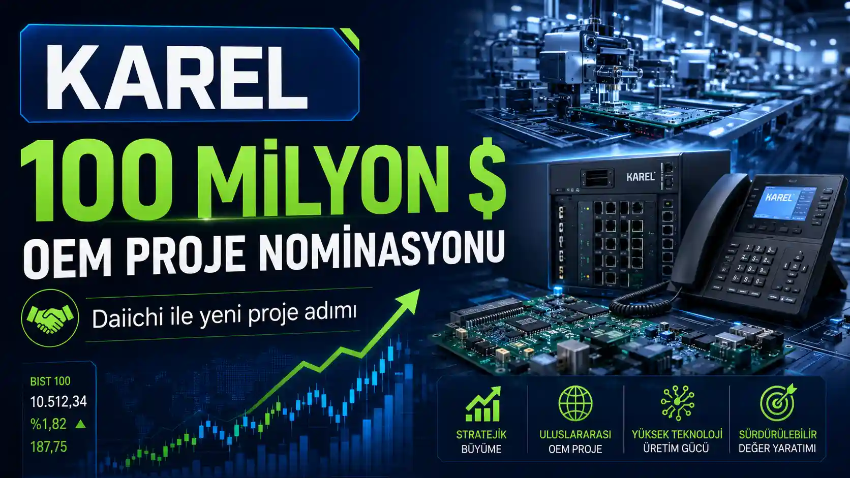 KAREL bağlı ortaklığı Daiichi 100 milyon dolarlık OEM proje nominasyonu
