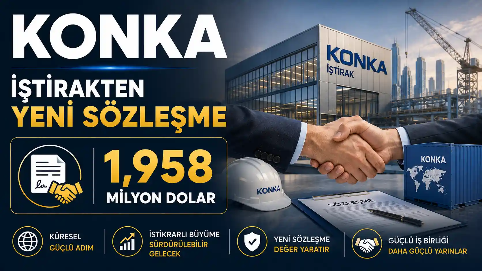 KONKA KAP açıklamasında yer alan MPG Makine yeni iş sözleşmesini anlatan haber görseli