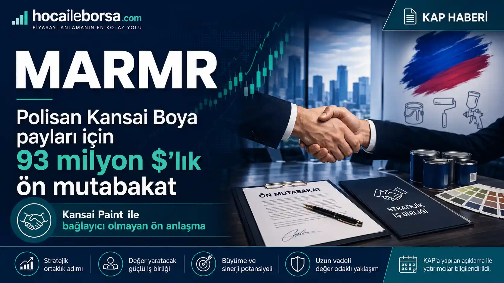 MARMR Polisan Kansai Boya pay satışı ön mutabakat haberi