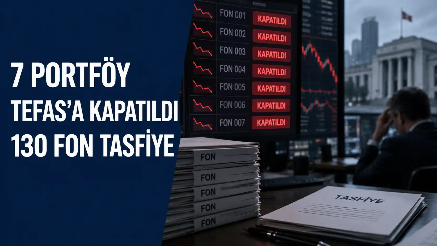 SPK 7 portföy şirketinin TEFAS işlemlerini durdurdu ve 130 fon için tasfiye kararı aldı