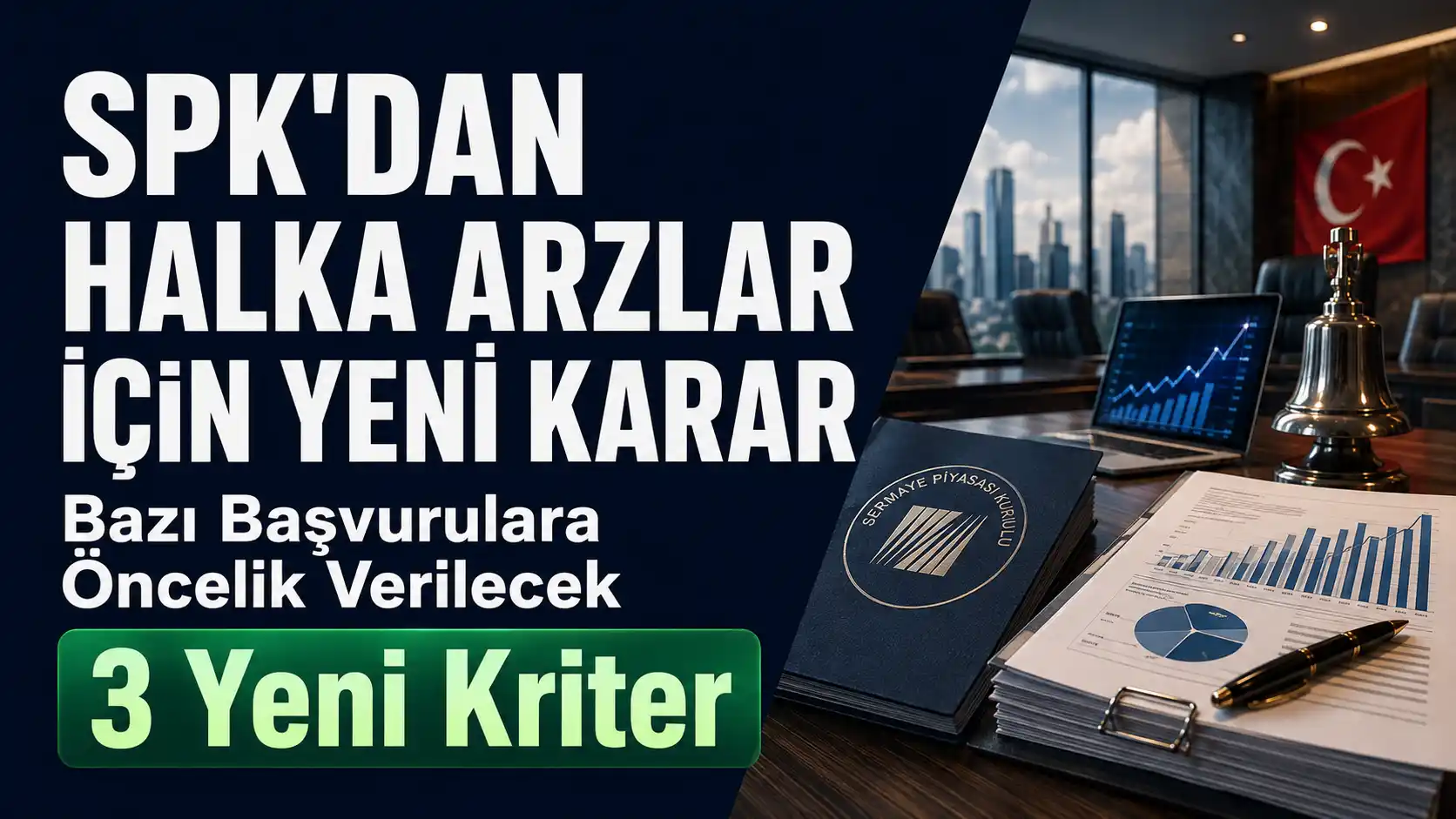 SPK'nın halka arz başvurularında uygulanacak yeni öncelik kriterlerini anlatan haber görseli