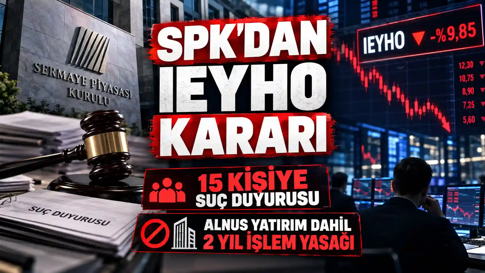 SPK'nın IEYHO işlemlerine ilişkin suç duyurusu, işlem yasağı ve lisans iptali kararları