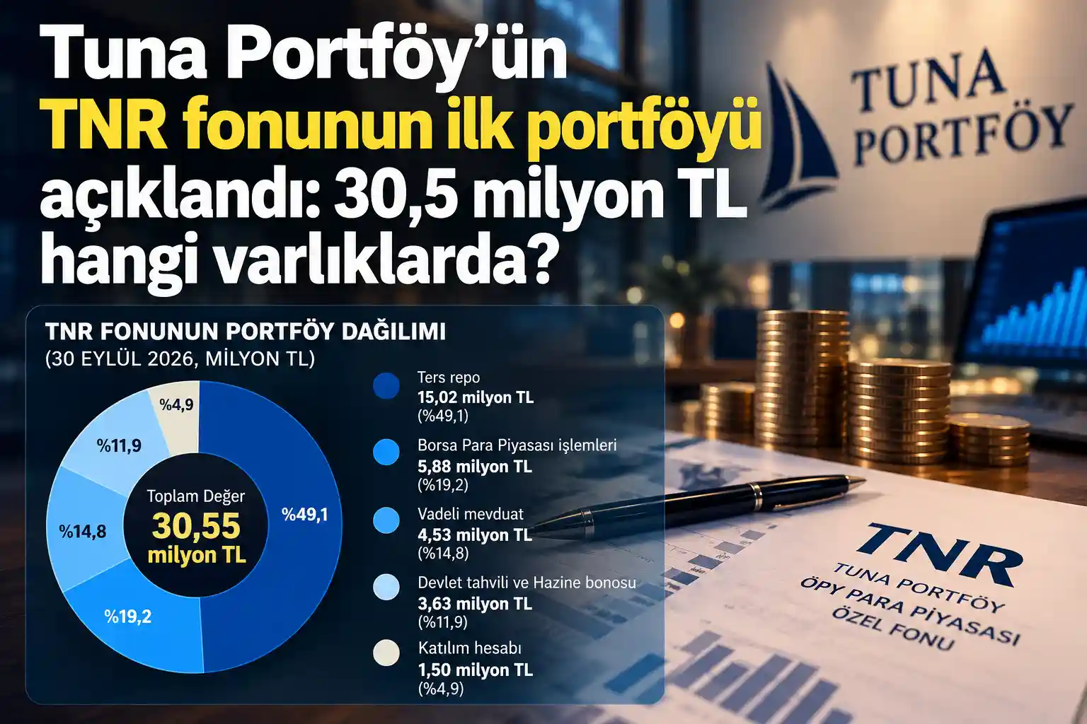 TNR fonunun ilk portföy dağılımı ve 30,5 milyon TL büyüklüğü