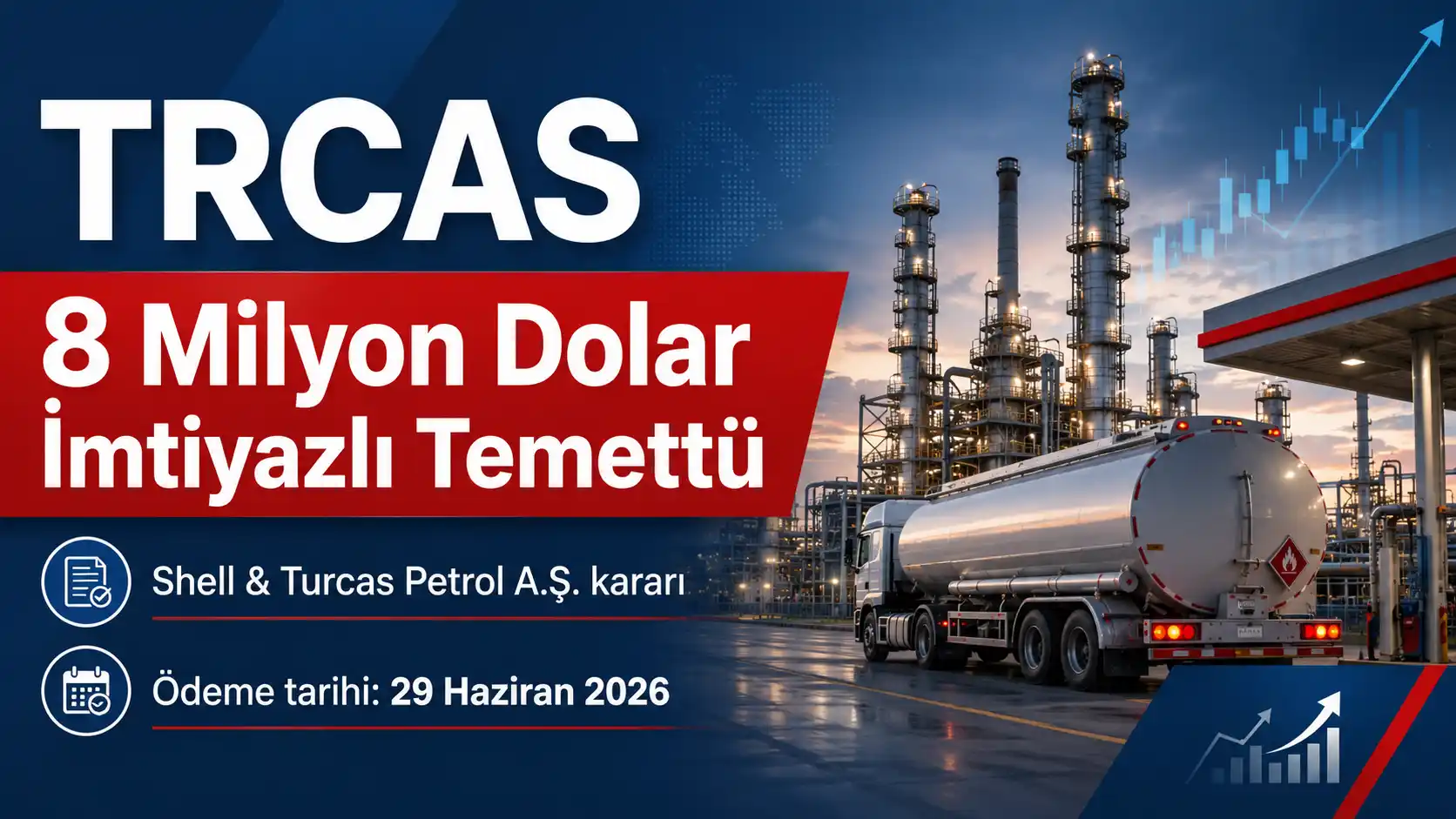 Turcas'a Shell & Turcas'tan 8 Milyon Dolar İmtiyazlı Temettü