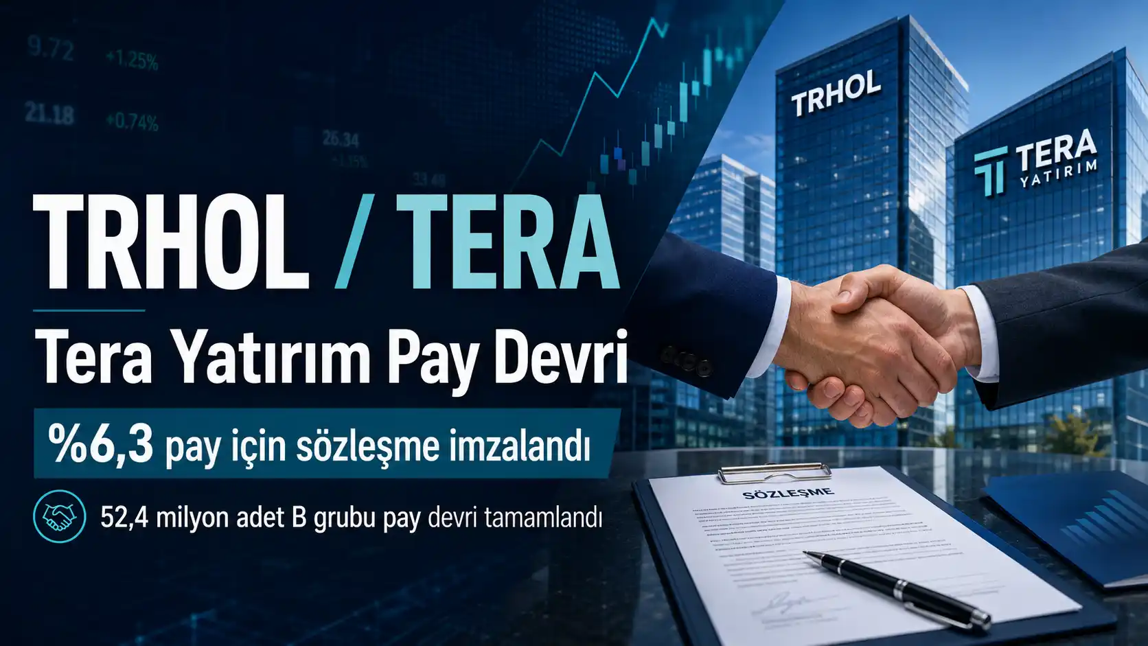 TRHOL, Tera Yatırım Paylarının Devri İçin Sözleşme İmzaladı