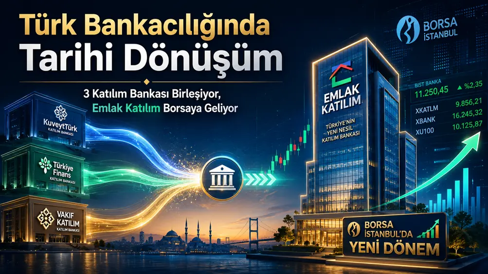Türk Bankacılığında Tarihi Dönüşüm: 3 Katılım Bankası Birleşiyor, Emlak Katılım Borsaya Geliyor