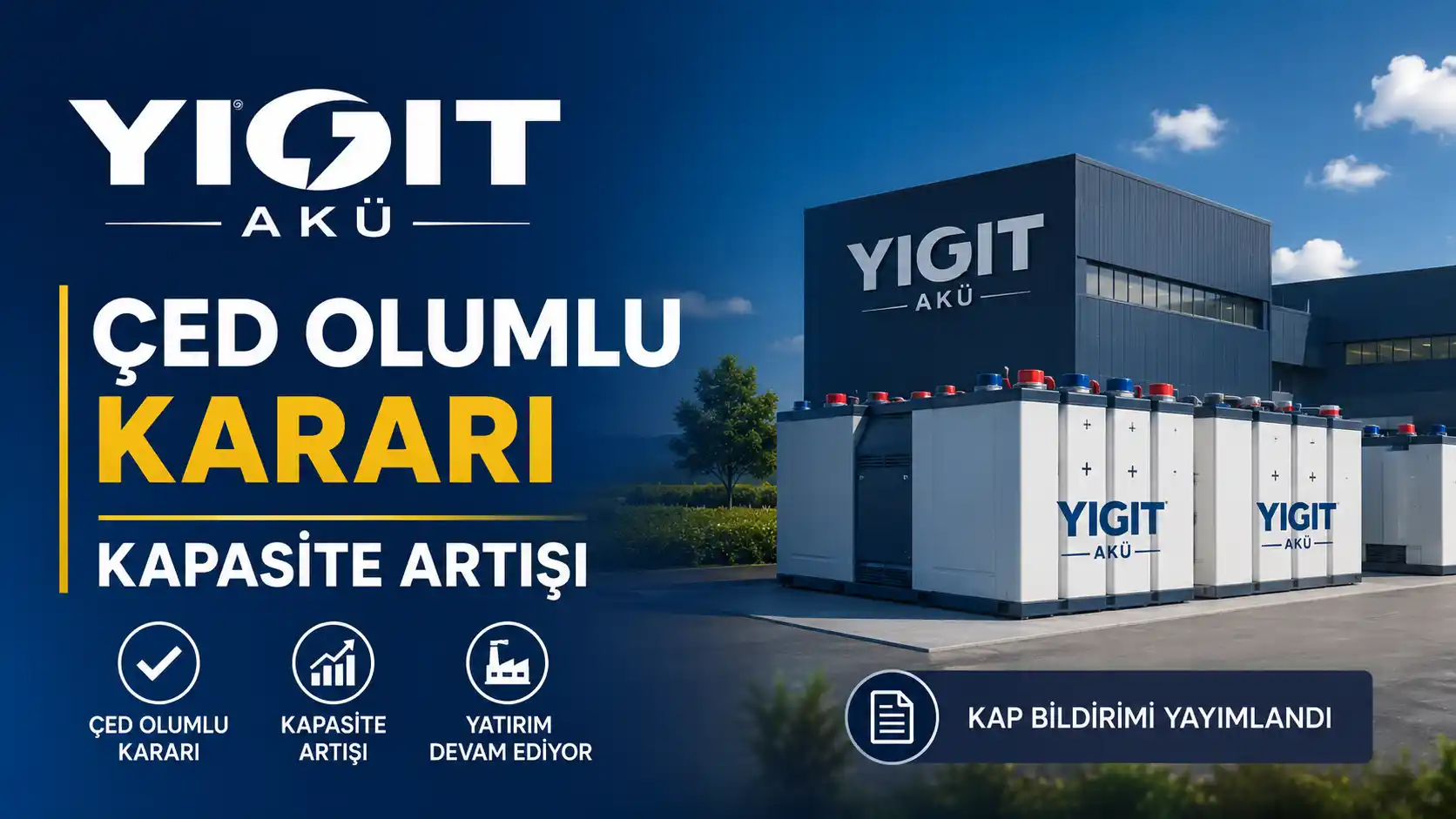 YIGIT Akü İçin ÇED Olumlu Kararı Açıklandı